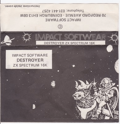 Destroyer box art for ZX Spectrum